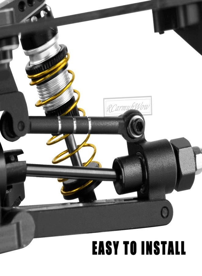 RCarmubWow RC Axle Driveshafts w/Wheel Hex Hub Upgrades Part for L0S1 1/24 Micro-B 2S 2WD,1/28 Micro-T 2S 2WD,Steel #45 CVD Drive Shafts & Aluminium Alloy Wheel Hex,Black w/Black - Image 3